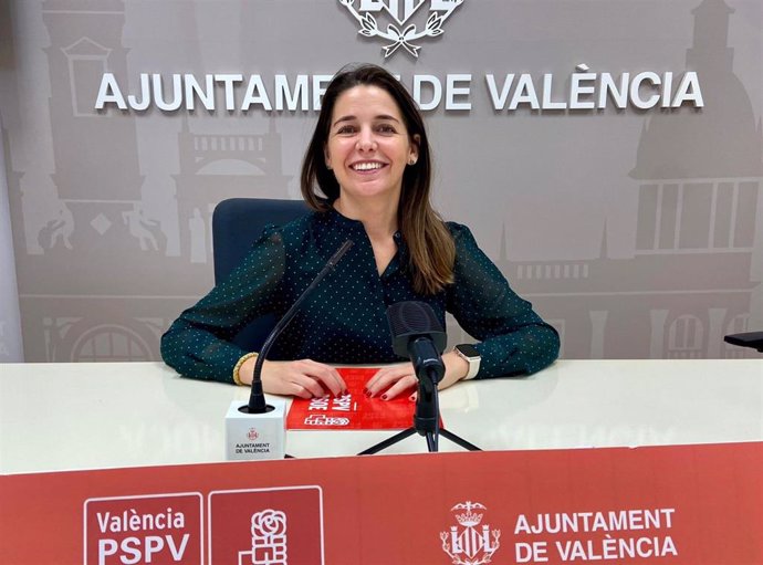 Archivo - La concejala del PSPV-PSOE en el Ayuntamiento de València María Pérez 
