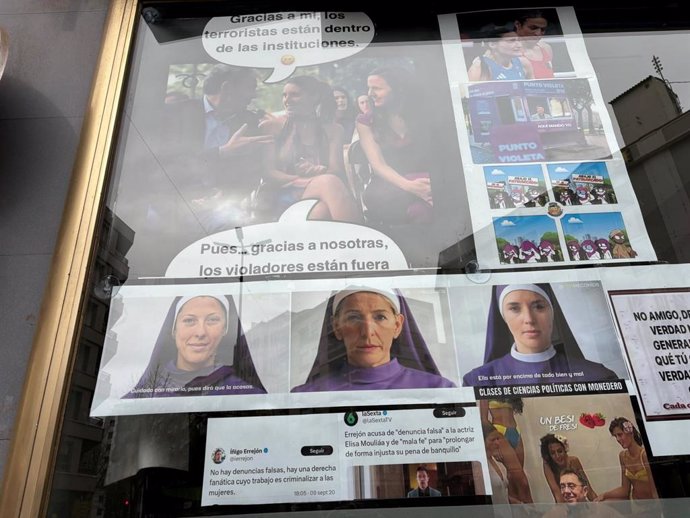 Fachada de la sede de Vox en Cuenca en los días previos al 8-M