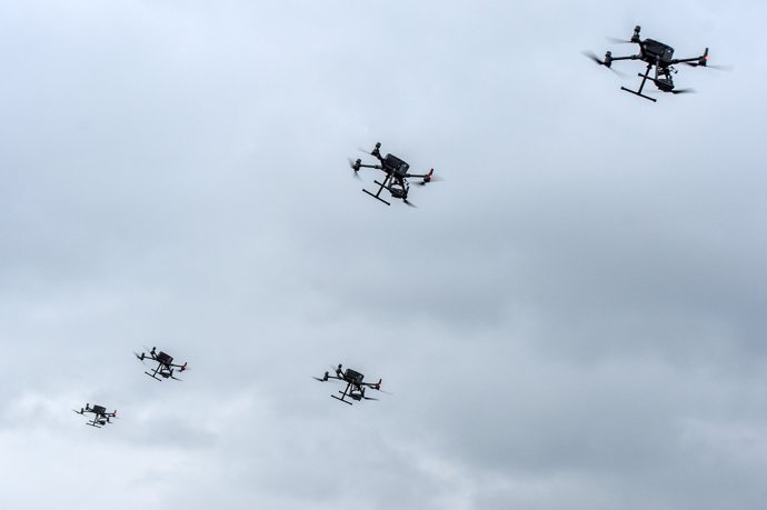 Imagen de archivo de drones utilizados por las Fuerzas Armadas de Ucrania.