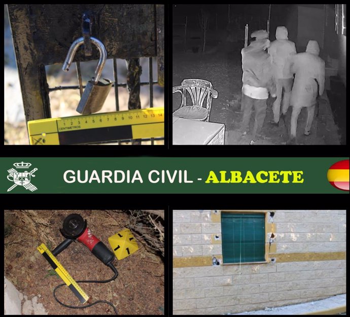 La Guardia Civil de Albacete detiene a cinco personas por su participación en más de 20 robos en parcelas y casas de campo.