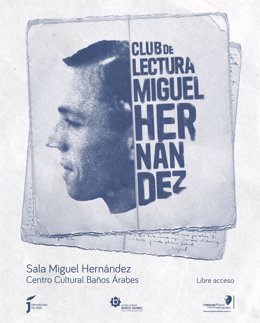 Cartel del Club de Lectura Miguel Hernández.