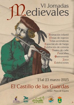 Cartel de las las VI Jornadas Medievales de El Castillo de las Guardas