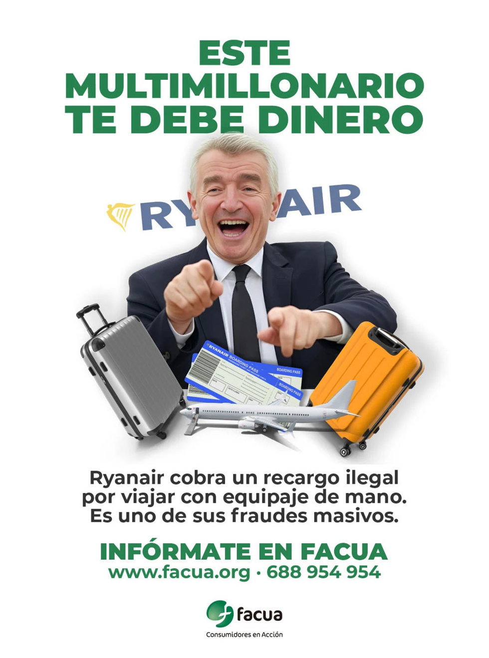 Campaña de Facua contr Ryanair.