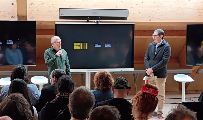 El codirector y cofundador del Sónar, Enric Palau, en la rueda de prensa de este martes.