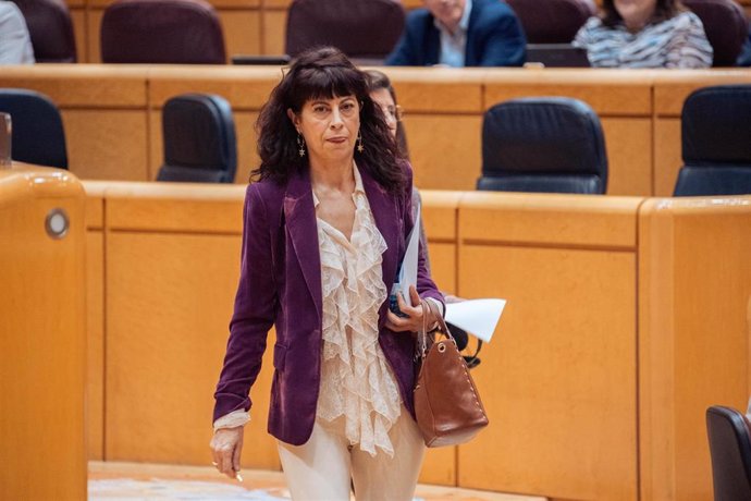 La ministra de Igualdad, Ana Redondo, en el Senado. 