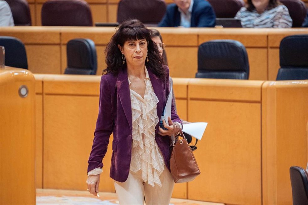 La ministra de Igualdad, Ana Redondo, en el Senado.