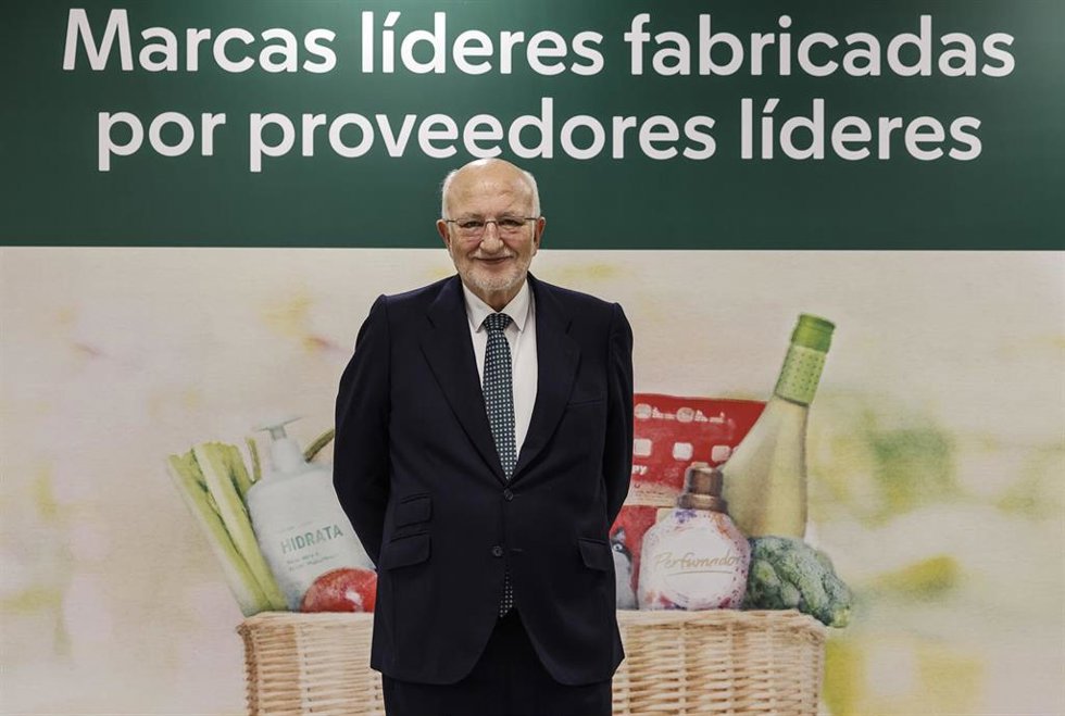 El presidente de Mercadona, Juan Roig, en la rueda de prensa de presentación de los resultados de 2024