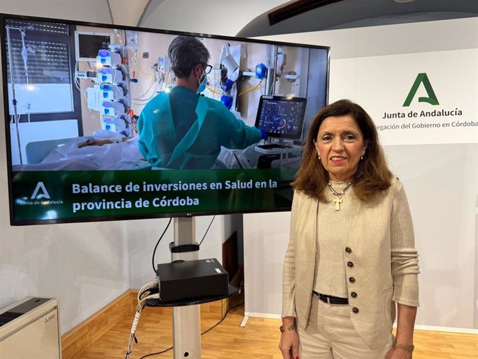 María Jesús Botella, en la presentación del balance de inversiones en bienes y servicios sanitarios en Córdoba.