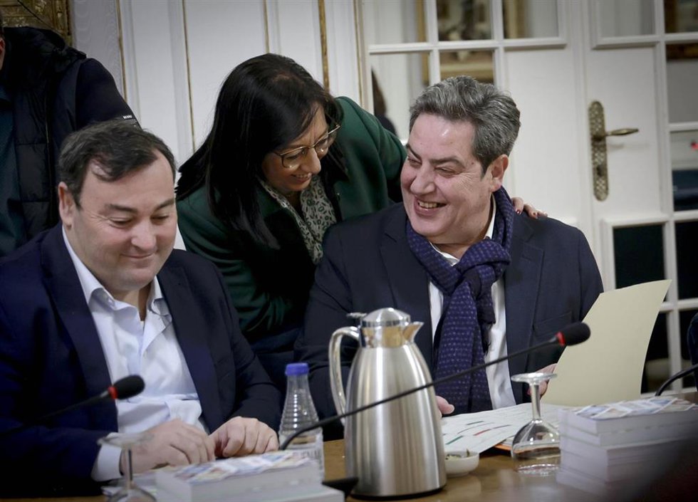 El síndic de Vox en Les Corts, José M Llanos, en la junta de portavoces este martes