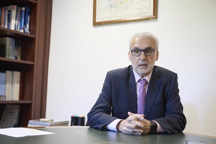 Archivo - El presidente del Consejo de Seguridad Nuclear (CSN), Juan Carlos Lentijo, durante una entrevista para Europa Press, a 11 de julio de 2024, en Madrid (España). 