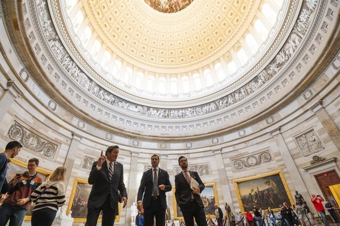 El Lehendakari, Imanol Pradales, en su visita al Capitolio de Washington (EEUU)