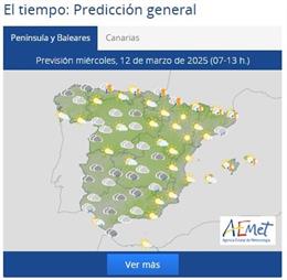 Mapa de predicción meteorológica.