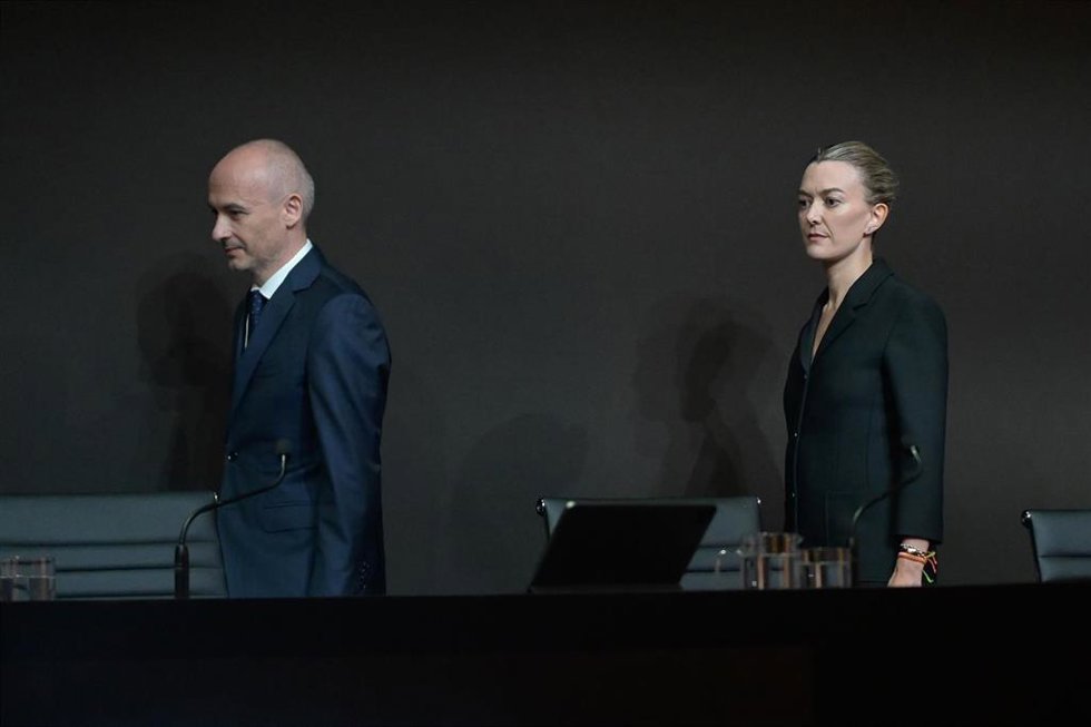 Archivo - La presidenta de Inditex, Marta Ortega, y el consejero delegado de Inditex, Óscar García Maceiras.