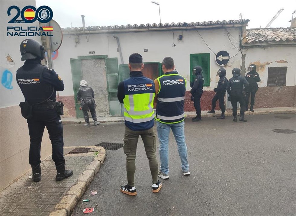 Un momento del operativo.