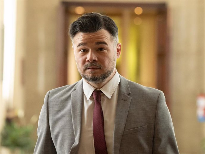 El portavoz de ERC en el Congreso, Gabriel Rufián, a 25 de febrero de 2025, en Madrid (España).