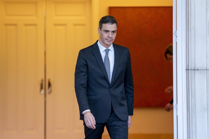 Archivo - Arquivo - O primeiro-ministro Pedro Sánchez durante uma reunião no Complexo Moncloa, em 27 de janeiro de 2025, em Madri (Espanha). Rutte se encontra com Sánchez pela primeira vez na Espanha depois que ele foi eleito em outubro passado,