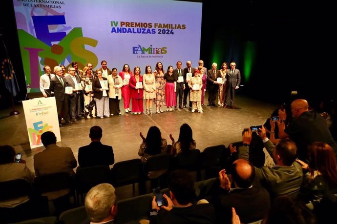 Imagen de la cuarta edición de los Premios Familias Andaluzas 2024 de la Junta de Andalucía.