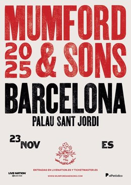 Cartell del concert de Mumford & Sons a Barcelona