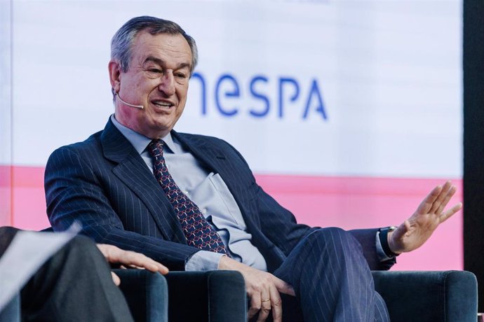El CEO del Banco Sabadell, César González-Bueno, durante el Encuentro Anual 2025 de FINRESP, en el Hotel El Beatriz, a 12 de marzo de 2025, en Madrid (España).