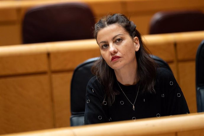La ministra de Juventud e Infancia, Sira Rego, durante una sesión de control en el Senado, a 11 de marzo de 2025, en Madrid (España).