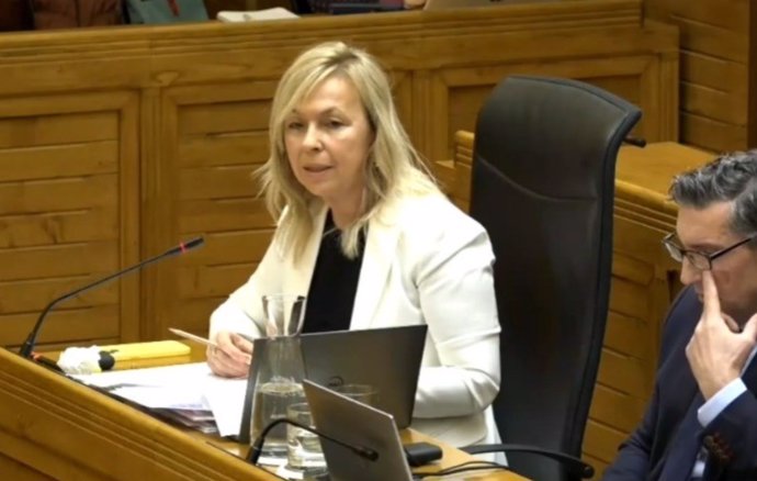 La portavoz de Vox en Gijón, Sara Álvarez Rouco, interviene en el Pleno Municipal gijonés.