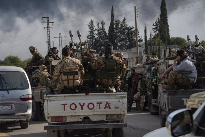 Miembros de las fuerzas de seguridad de las nuevas autoridades de Siria en la provincia de Latakia (archivo)