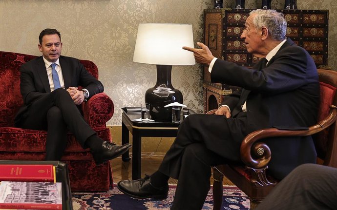 Archivo - Arquivo - 20 de março de 2024, Lisboa, Portugal: Lisboa, 20/03/2024 - O Presidente da República Marcelo Rebelo de Sousa recebe em audiência no Palácio de Belgrado a coligação AD, Luís Montenegro, Nuno Melo, Hugo Soares e Paulo Rangel