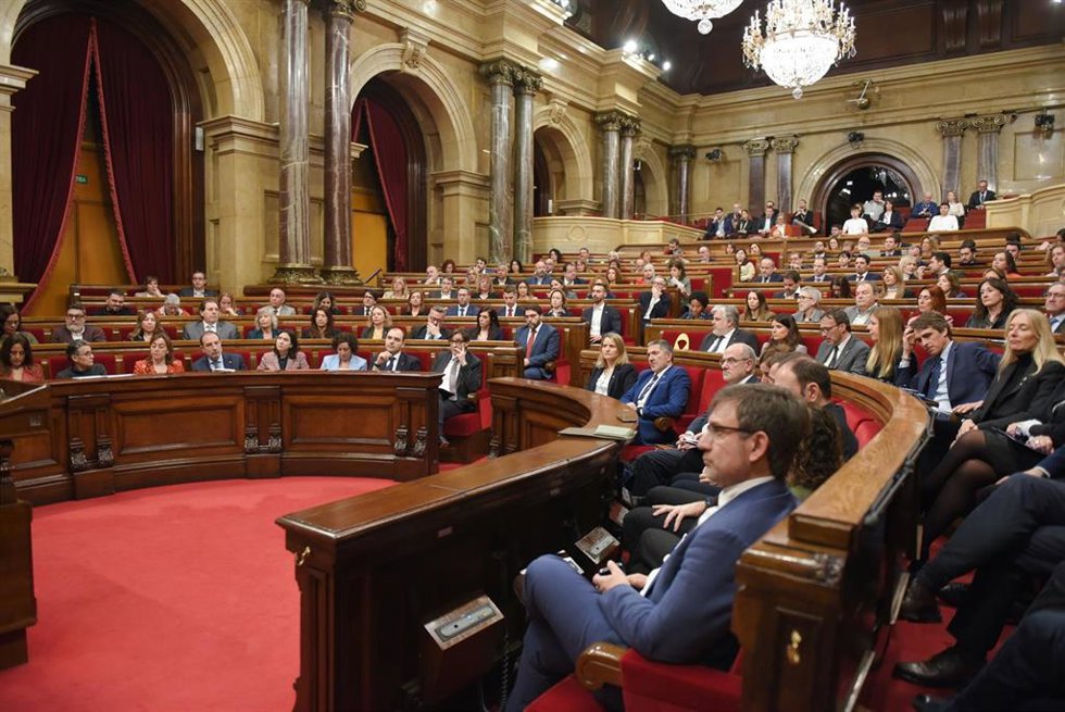 Una sesión de control al Govern, en el Parlament, a 12 de marzo de 2025, en Barcelona, Catalunya