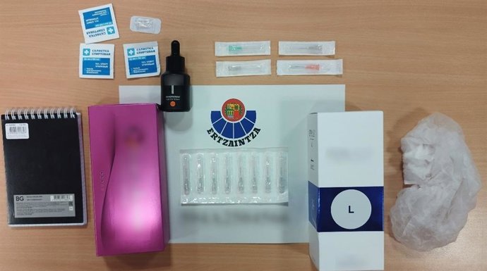 Material apreendido da pessoa detida