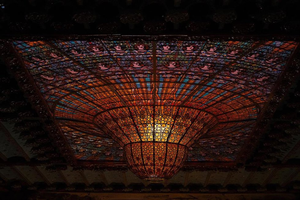 Archivo - Vista de la nueva iluminación del Palau de la Música, en el Palau de la Música de Barcelona, a 25 de enero de 2024