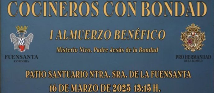 Archivo - Cartel de 'Cocineros con bondad'.