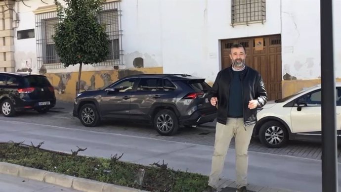 El portavoz de Vox en la Diputación de Córdoba, Rafael Saco, en Aguilar de la Frontera.
