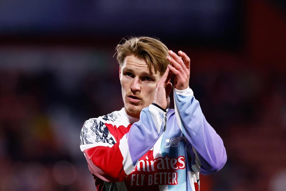Archivo - El futbolista noruego Martin Odegaard tras un partido del Arsenal FC