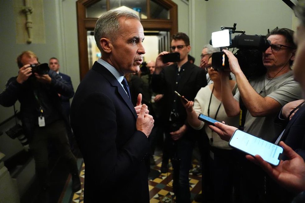 El líder del Partido Liberal y futuro primer ministro de Canadá, Mark Carney