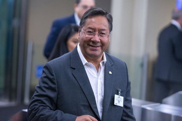 Archivo - Arquivo - 19 de setembro de 2023, NOVA YORK, NOVA YORK, NY: O presidente da Bolívia, Luis Arce, chega à Assembleia Geral das Nações Unidas em Nova York, nos Estados Unidos, nesta terça-feira, 19.