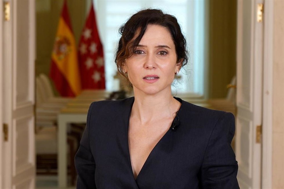La presidente de la Comunidad, Isabel Díaz Ayuso,