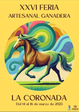Cartel de la Feria Artesanal Ganadera de La Coronada
