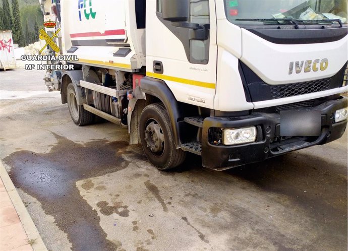Imagen del vehículo de limpieza objeto del robo de gasoil