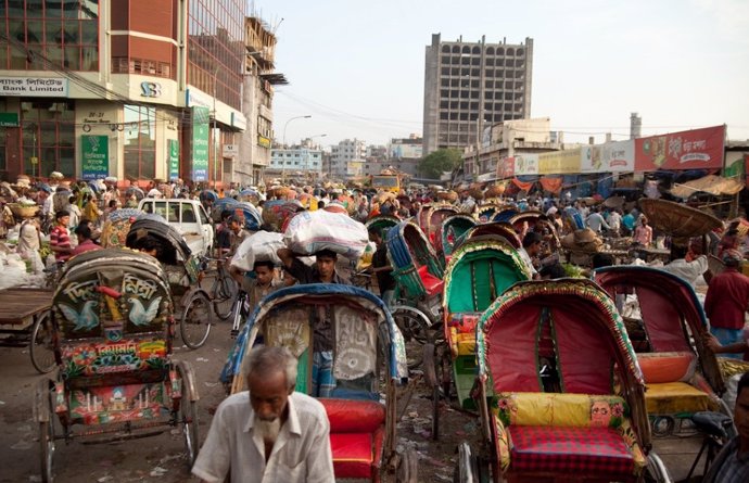 Cena de rua em Dhaka, capital de Bangladesh
