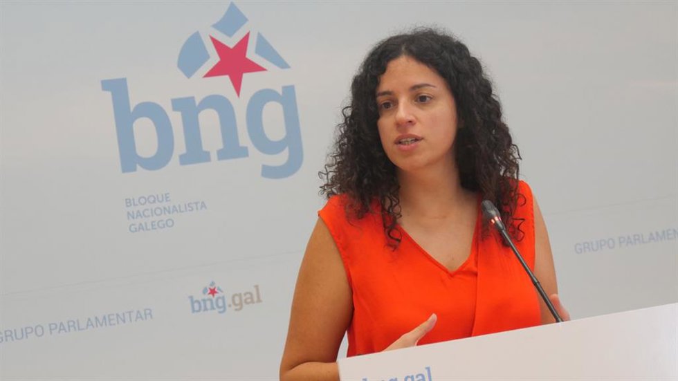 Archivo - La portavoz de Facenda del BNG, Noa Presas, en rueda de prensa