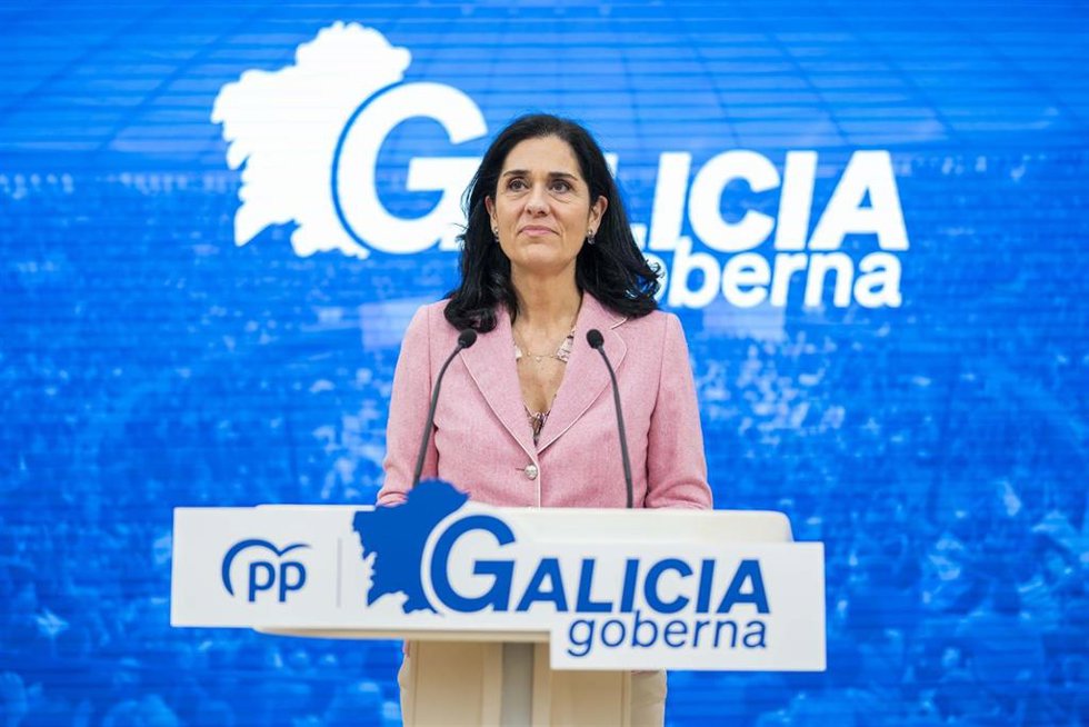 La número dos del PPdeG, Paula Prado, en rueda de prensa.
