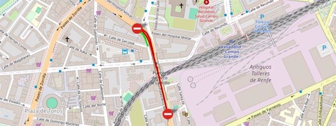 El Ayuntamiento de Valladolid programa un "corte total" de Arco ladrillo este fin de semana por obras