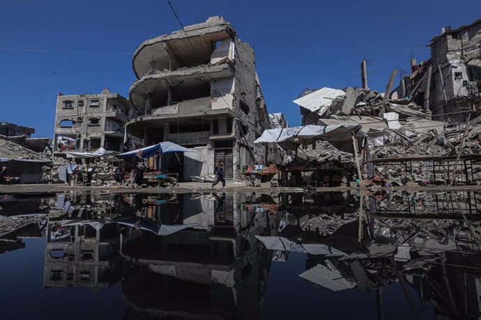 Edificios destruidos en Yabalia por la ofensiva del Ejército de Israel contra la Franja de Gaza (archivo)