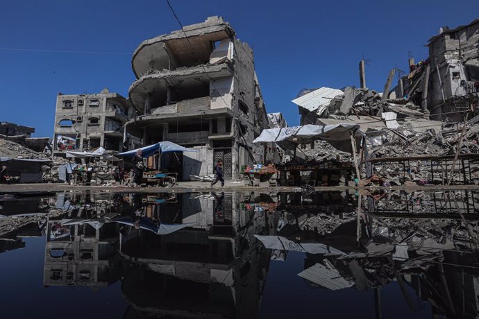 Prédios destruídos em Jabalia pela ofensiva das IDF contra a Faixa de Gaza (arquivo)