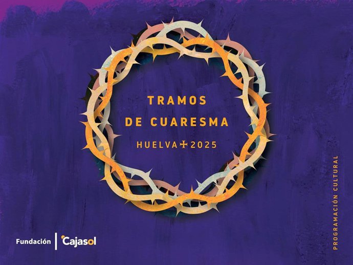 Cartel de 'Tramos de Cuaresma'  de la Fundación Cajasol en Huelva.