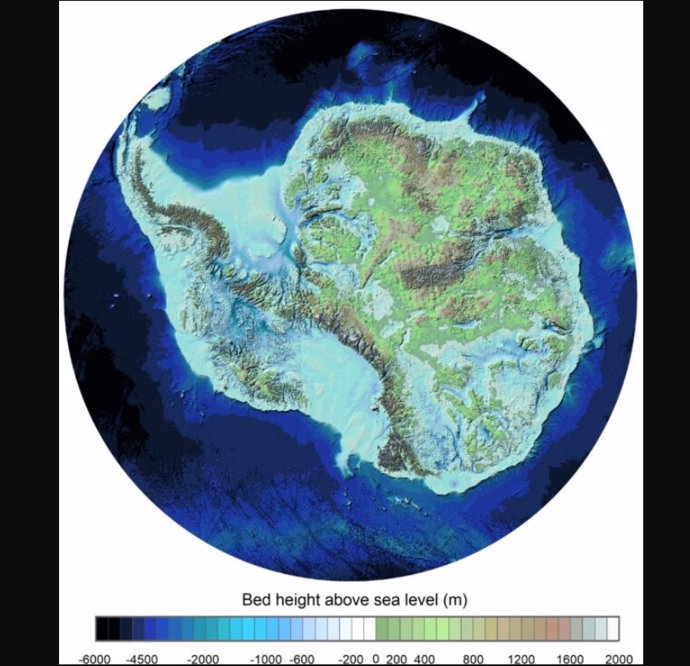 O Bedmap3 revela novas percepções sobre a topografia da Antártica.