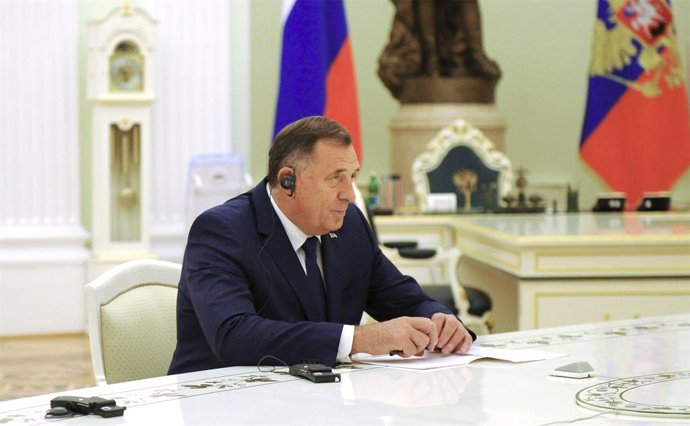 Archivo - September 20, 2022, Moscow, Russia: Bosnian Serb leader Milorad Dodik of the Bosnia Herzegovina tripartite presidency, during a face-to-face meeting with Russian President Vladimir Putin, at the Kremlin, September 20, 2022 in Moscow, Russia.