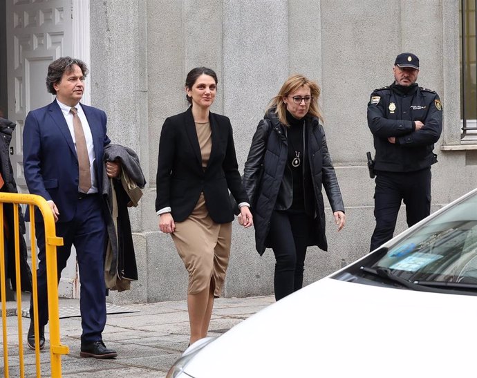 La ex asesora de Moncloa Pilar Sánchez Acera a su salida de declarar como testigo en el Tribunal Supremo.
