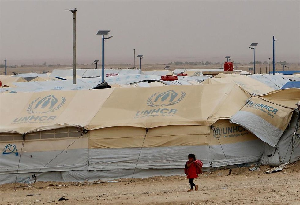 Archivo - Imagen de archivo de un niño en el campamento de refugiados de Al Hol, en el noreste de Siria