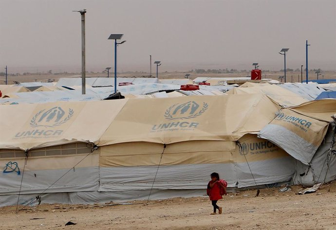 Archivo - Imagen de archivo de un niño en el campamento de refugiados de Al Hol, en el noreste de Siria